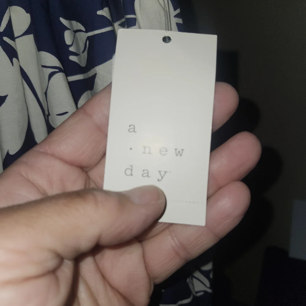 a new day Navy and White Floral A-Line Skirt - Picture 3 of 4